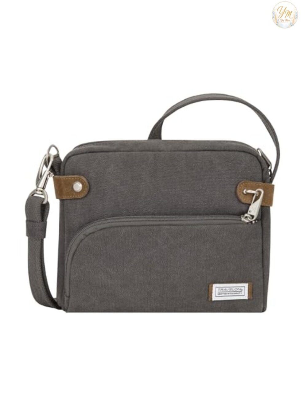 Travelon Anti-Theft Crossbody Bag Canvas Suede RFID